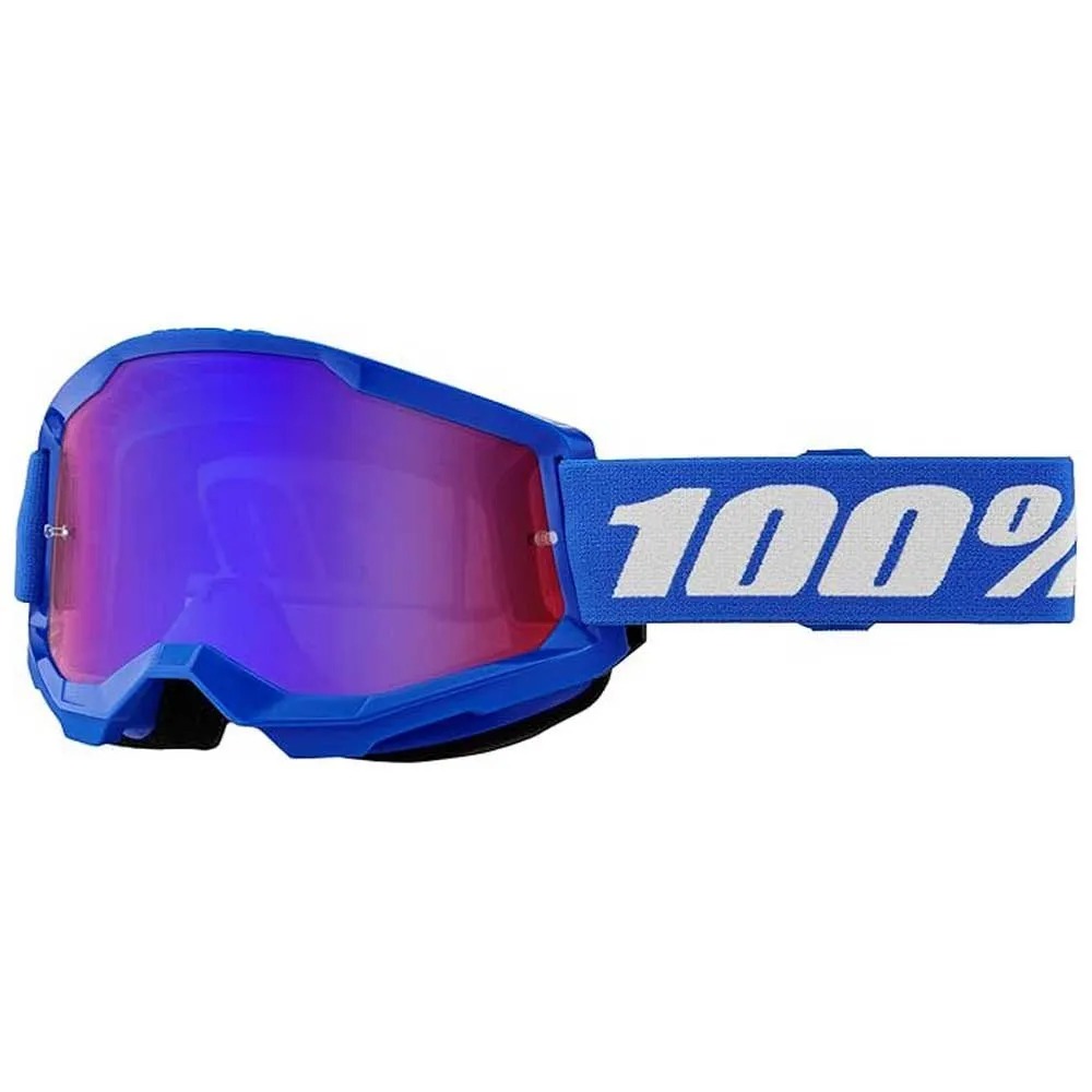 Goggle 100% Strata 2 Azul Lente Rojo Espejo