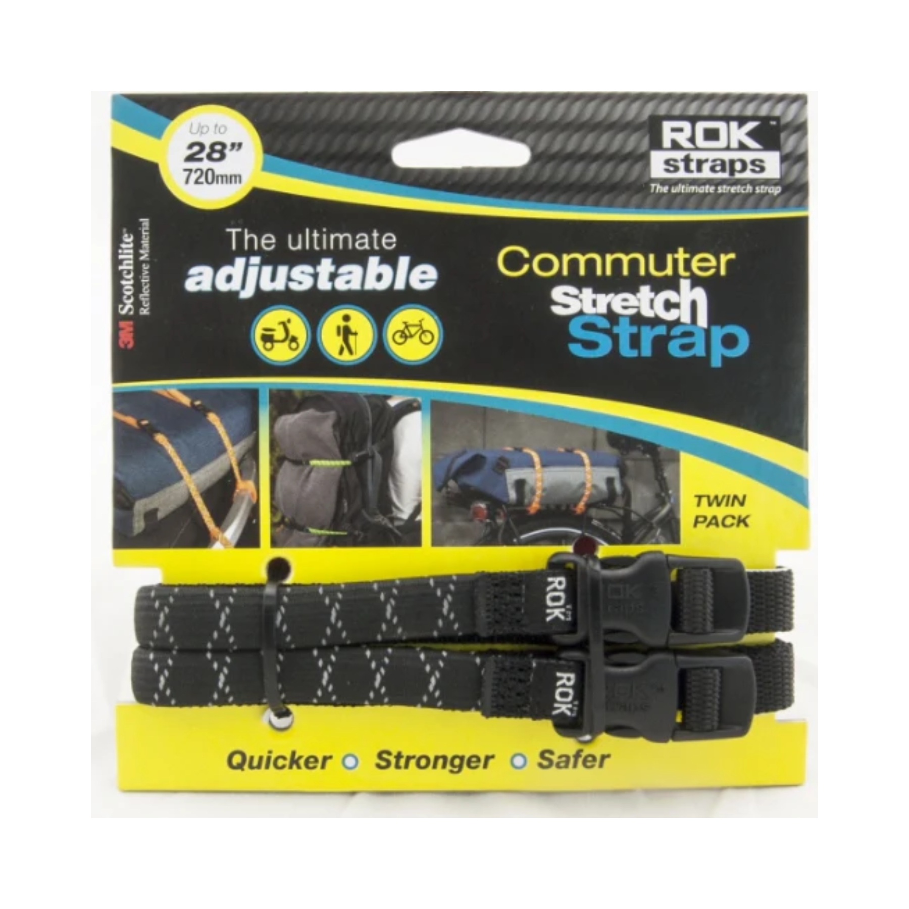 ROKSTRAPS 720MM NEGRO REFLECTIVO